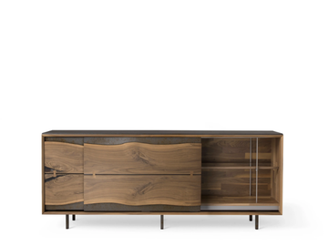 LEONARDO L417N/220 - Walnut sideboard with sliding doors by Arte Brotto - view 3